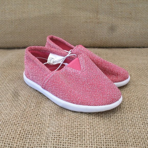 Girls Pink Sparkle Slip On Shoes Size 5T - Picture 1 of 16